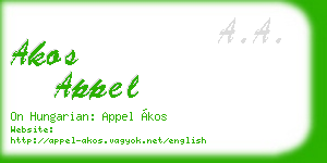 akos appel business card